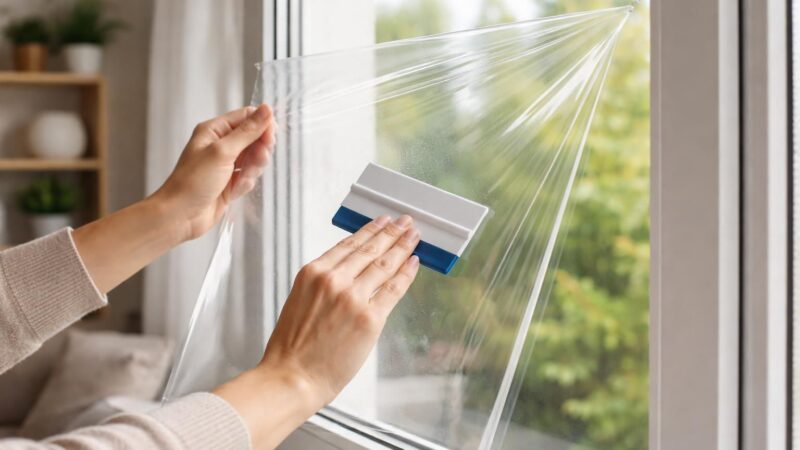 Film anti-froid pour fenêtre : bien le poser sans bulles