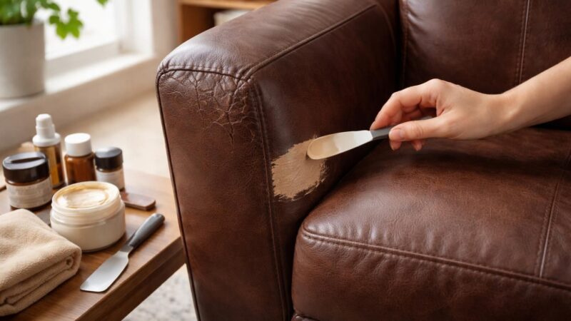 Comment réparer un fauteuil en simili cuir abîmé ou craquelé facilement