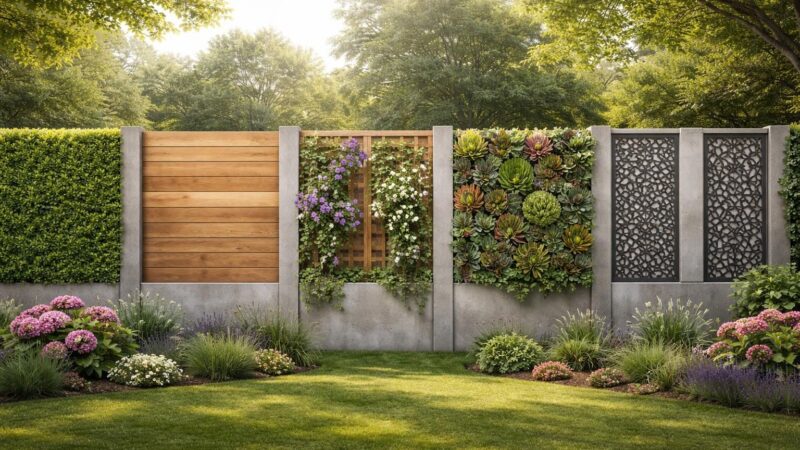 Habiller une clôture en béton : 5 solutions esthétiques pour votre jardin