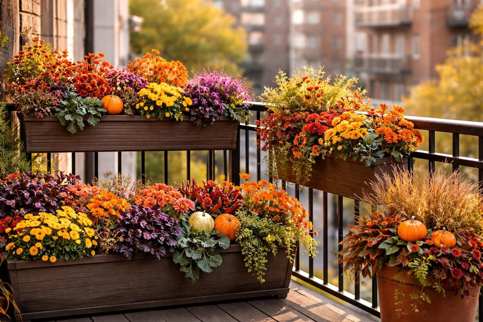 Jardinières d&rsquo;automne : nos plus belles photos pour inspirer vos balcons