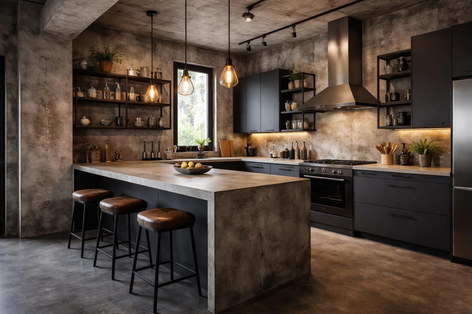 Relooker sa cuisine en style industriel : nos astuces béton, noir et métal