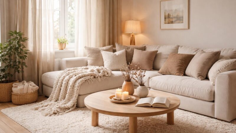 Salon déco cocooning : les indispensables pour une ambiance douce et chaude
