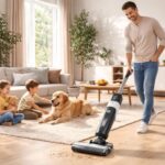 découvrez l'aspirateur balai floor one s6 pet, conçu pour un entretien rapide et efficace, idéal pour les familles actives avec animaux.