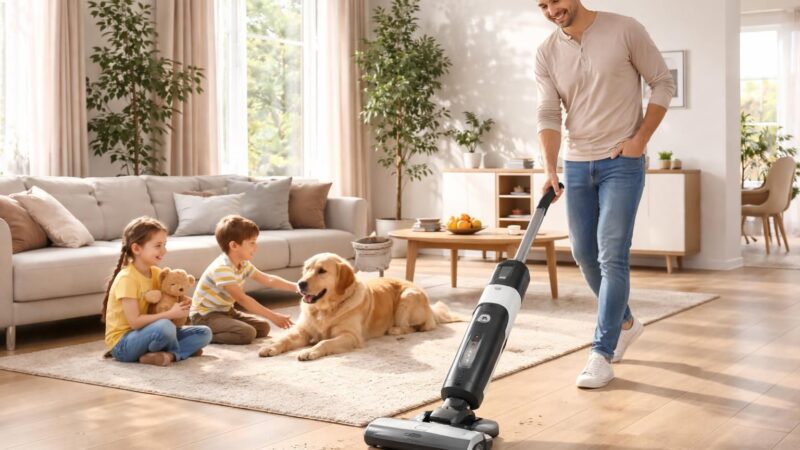 Un entretien facile avec l&rsquo;aspirateur balai Floor One s6 pet pour les familles actives