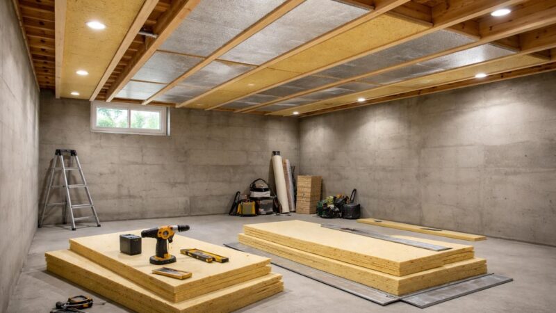 Aménager le plafond de son sous-sol pour gagner en isolation