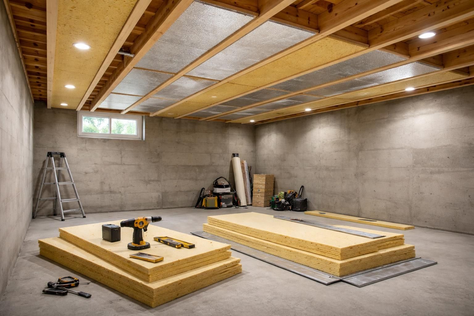 Aménager le plafond de son sous-sol pour gagner en isolation