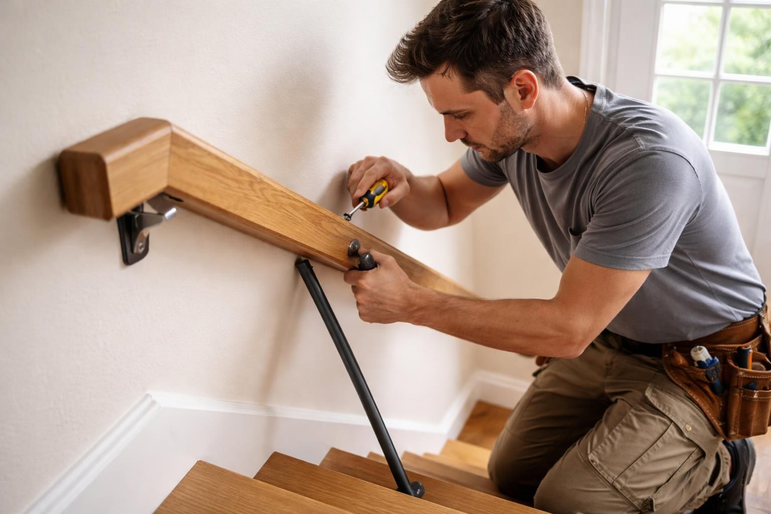 Comment retirer une rampe d&rsquo;escalier en bois sans abîmer les murs ?