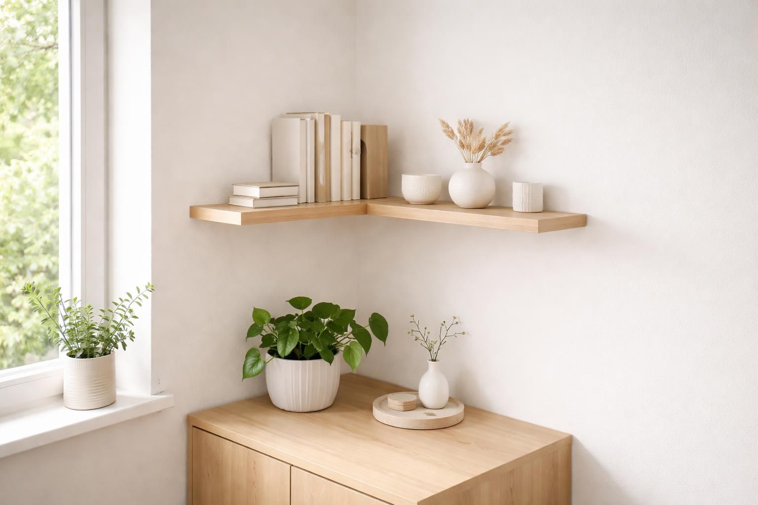 Optimisation d&rsquo;espace : installer une tablette murale d&rsquo;angle Ikea chez soi