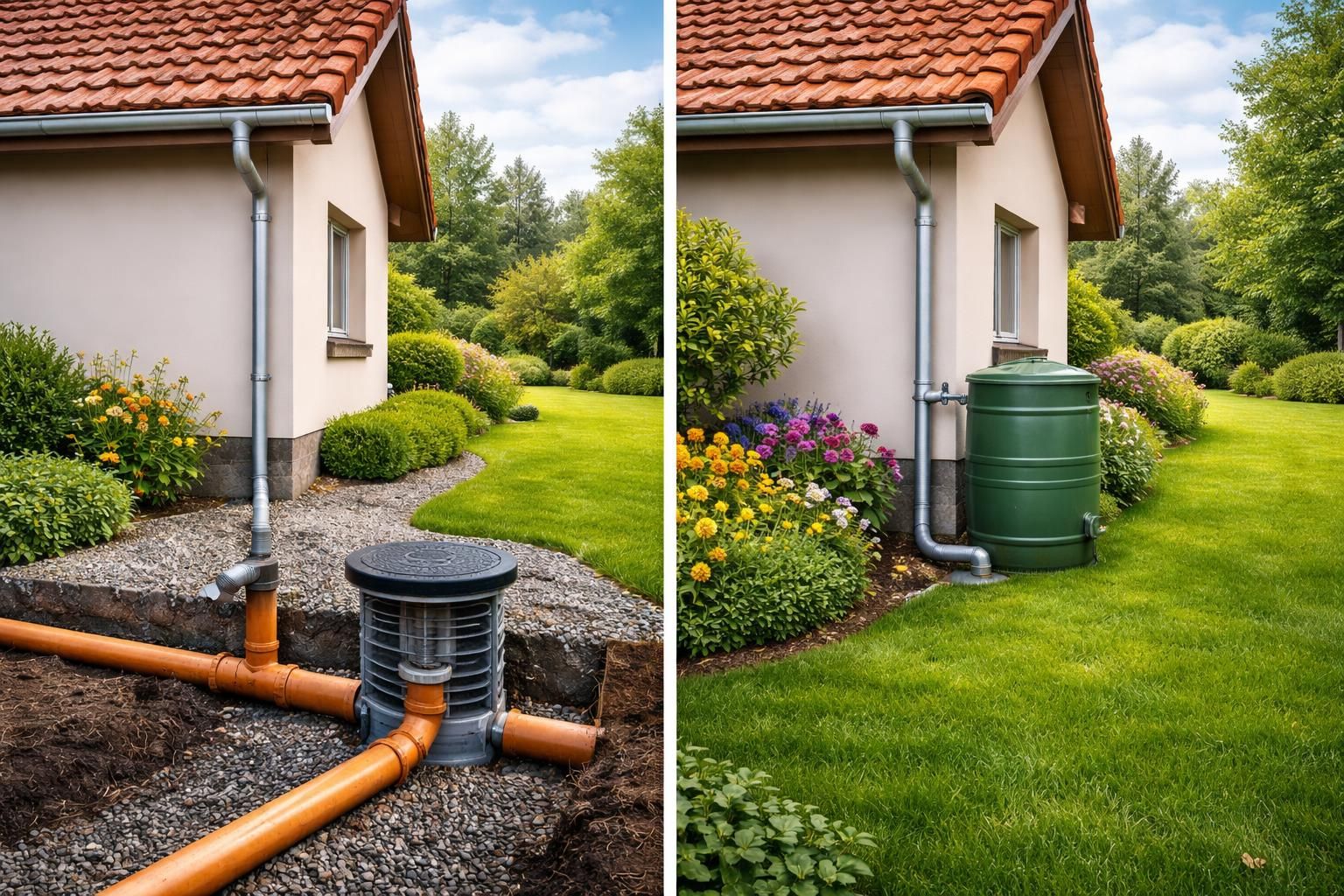 Où vont les eaux pluviales de votre toiture : réseau ou jardin ?
