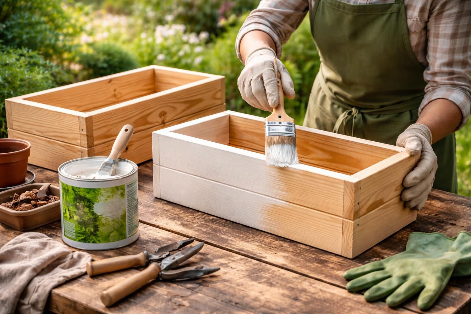 Peindre des bacs à fleurs en bois : les étapes pour une protection longue durée