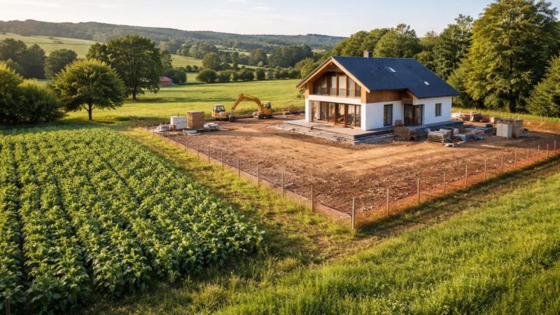 Peut-on diviser un terrain agricole pour y construire une maison ?
