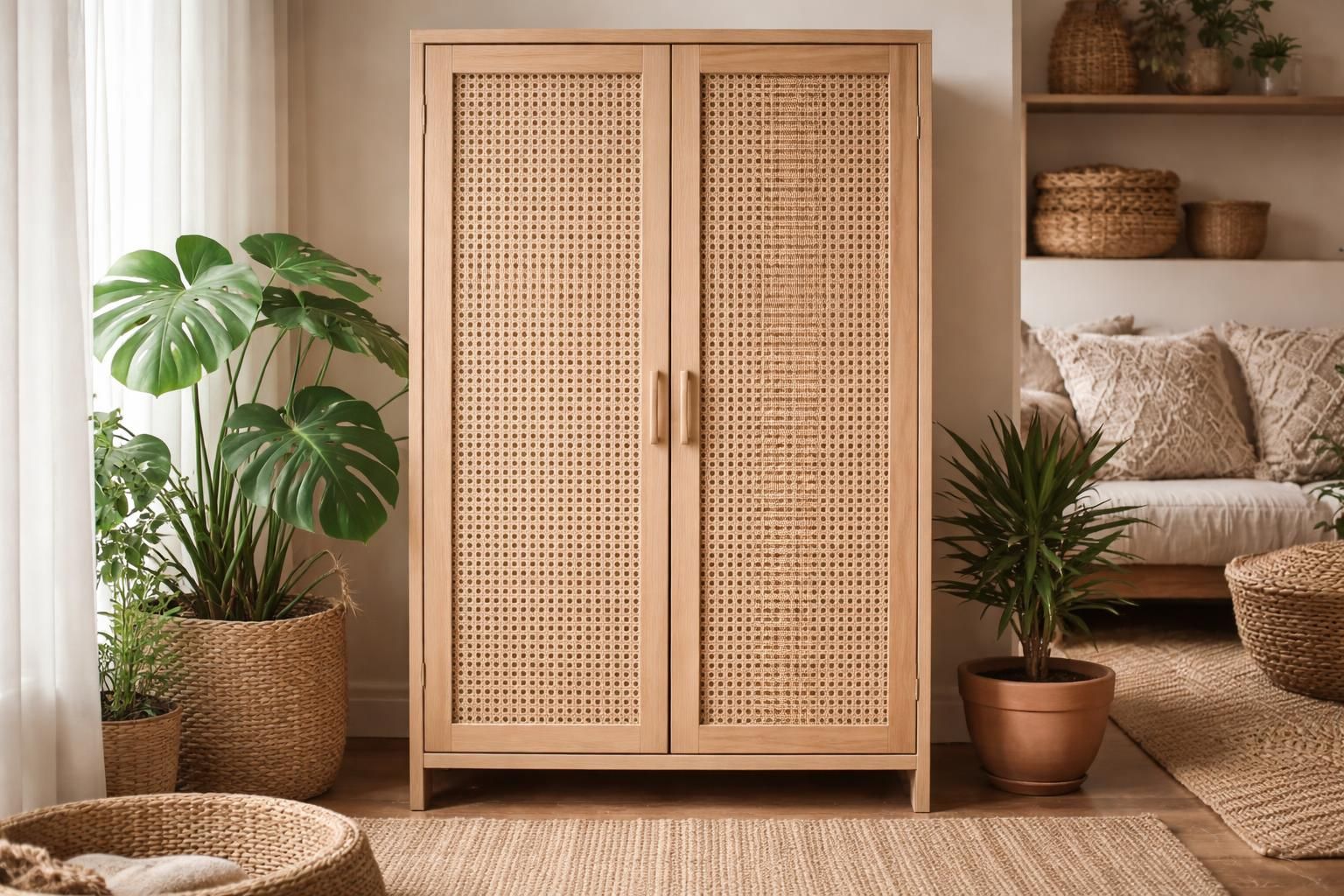 Porte de placard en cannage DIY : fabriquez vos propres façades bohèmes