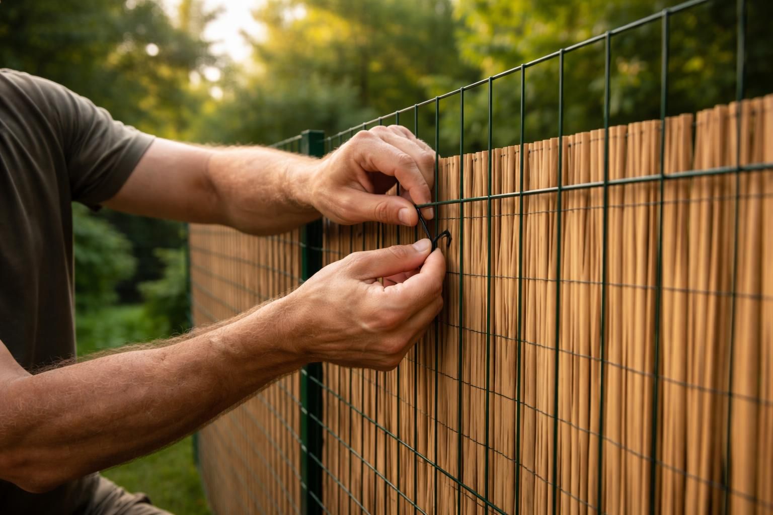 Poser de la canisse PVC sur un grillage : le guide pour une occultation pro