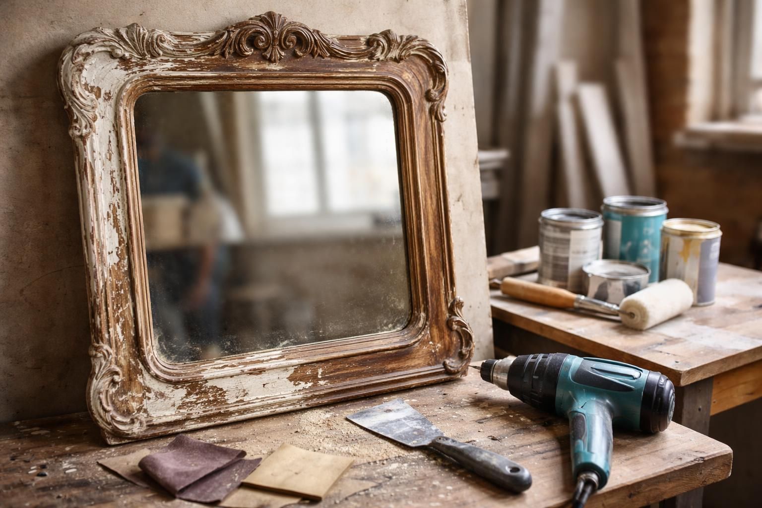 Rénover un miroir en bois : techniques de décapage et mise en peinture
