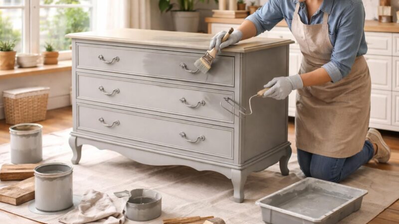 Repeindre un meuble en gris : nos astuces pour une finition lisse et chic