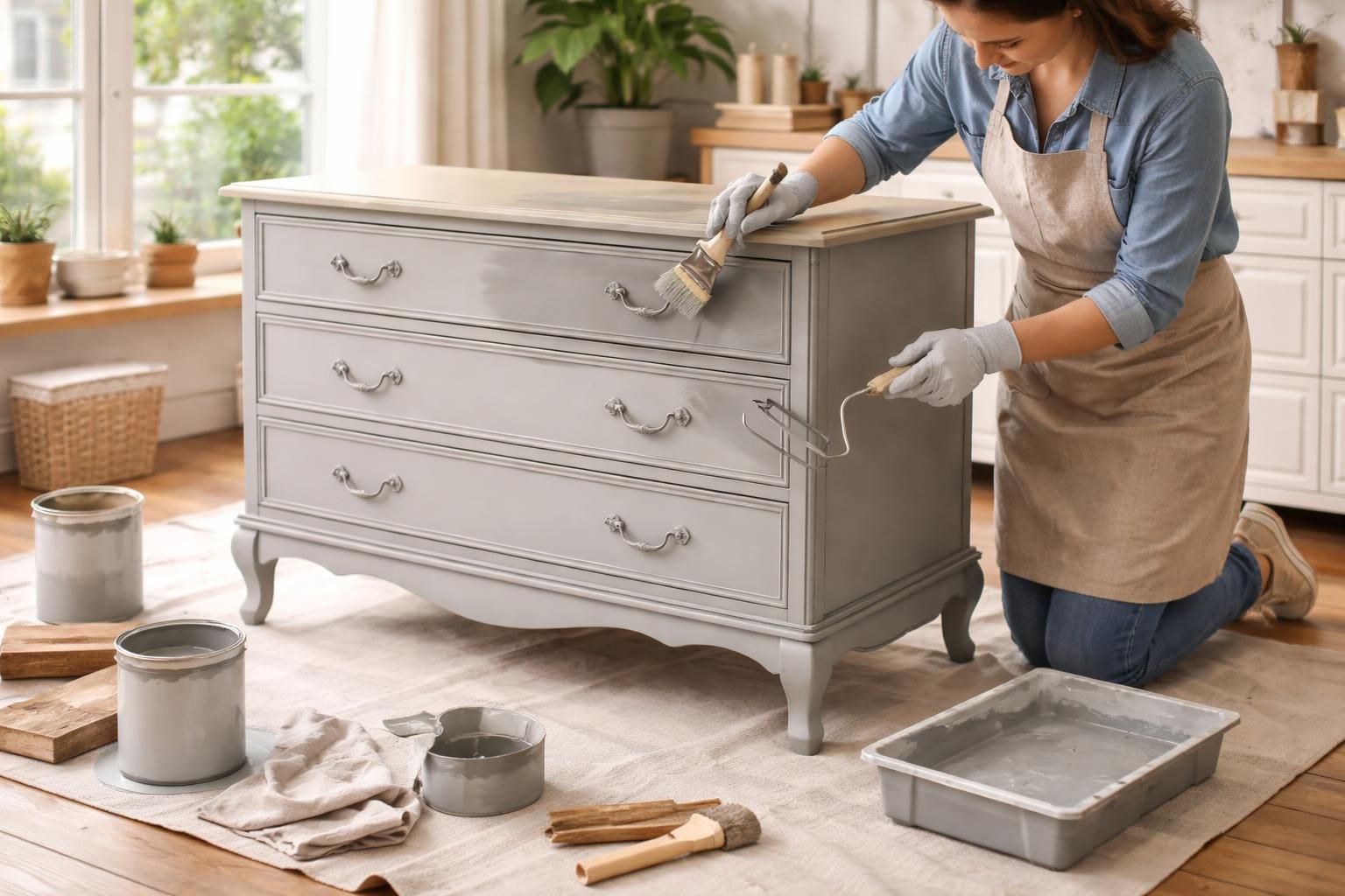 Repeindre un meuble en gris : nos astuces pour une finition lisse et chic