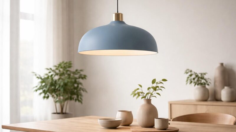 Suspension bleu gris : la nuance apaisante pour votre éclairage intérieur