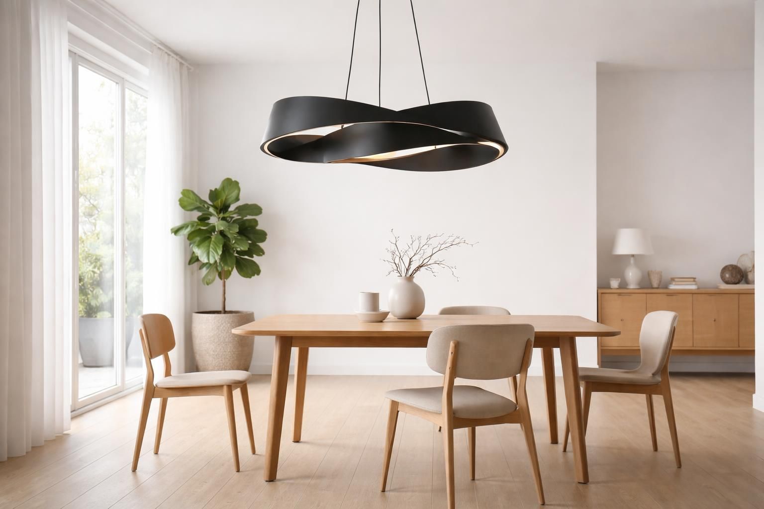 Suspension noire : le luminaire indispensable pour un intérieur au design sobre
