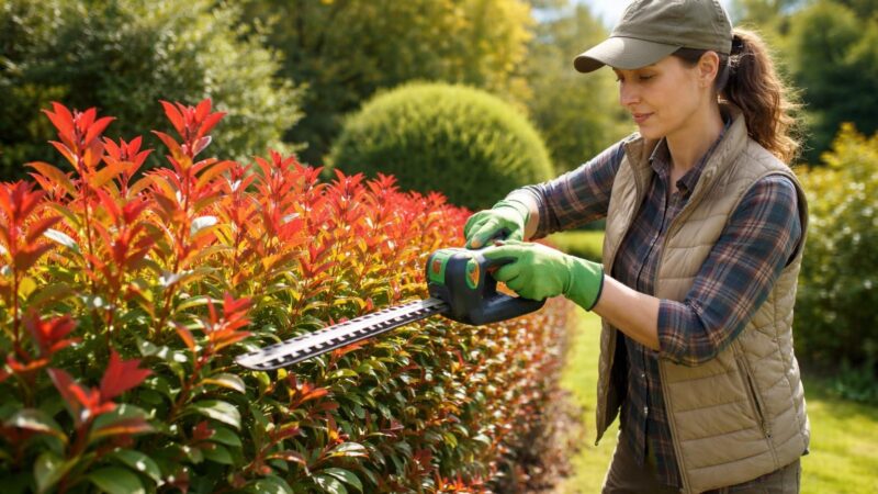 Tailler un jeune photinia : les bons gestes pour une haie bien dense
