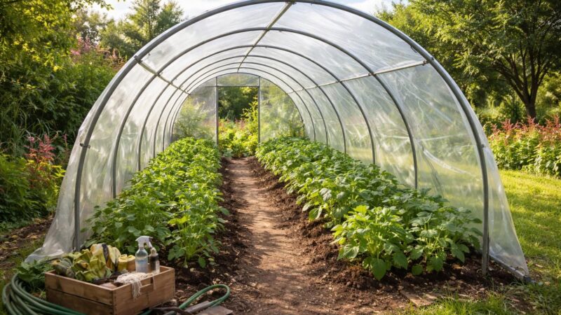 Tunnel de jardin fait maison : construisez votre propre serre de culture