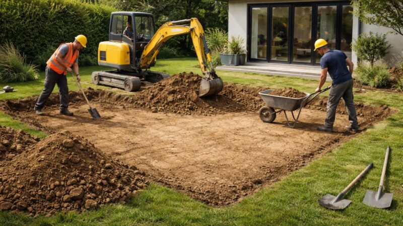Comment décaisser un terrain pour une terrasse ?