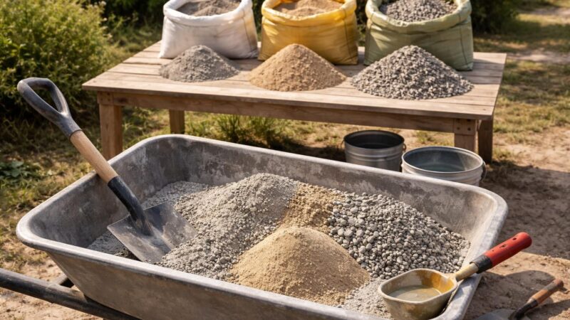 Mélange à béton : les dosages exacts pour tous vos petits travaux