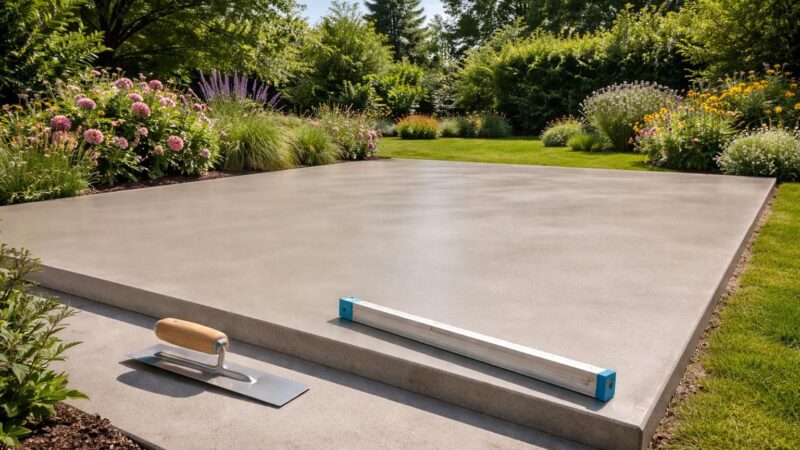 Réussir la construction d&rsquo;une terrasse en béton pour son jardin