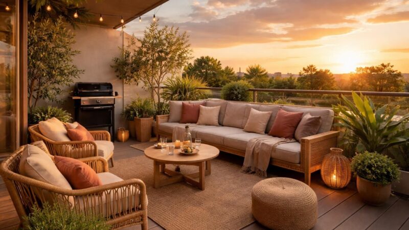 Terrasse avec exposition ouest : comment bien en profiter durant les fins de journée