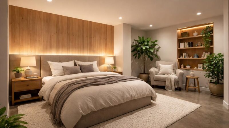 Idée pour aménager une chambre au sous-sol