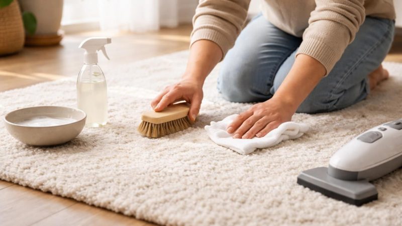 Nettoyer un tapis en laine : le guide pratique, sans feutrage
