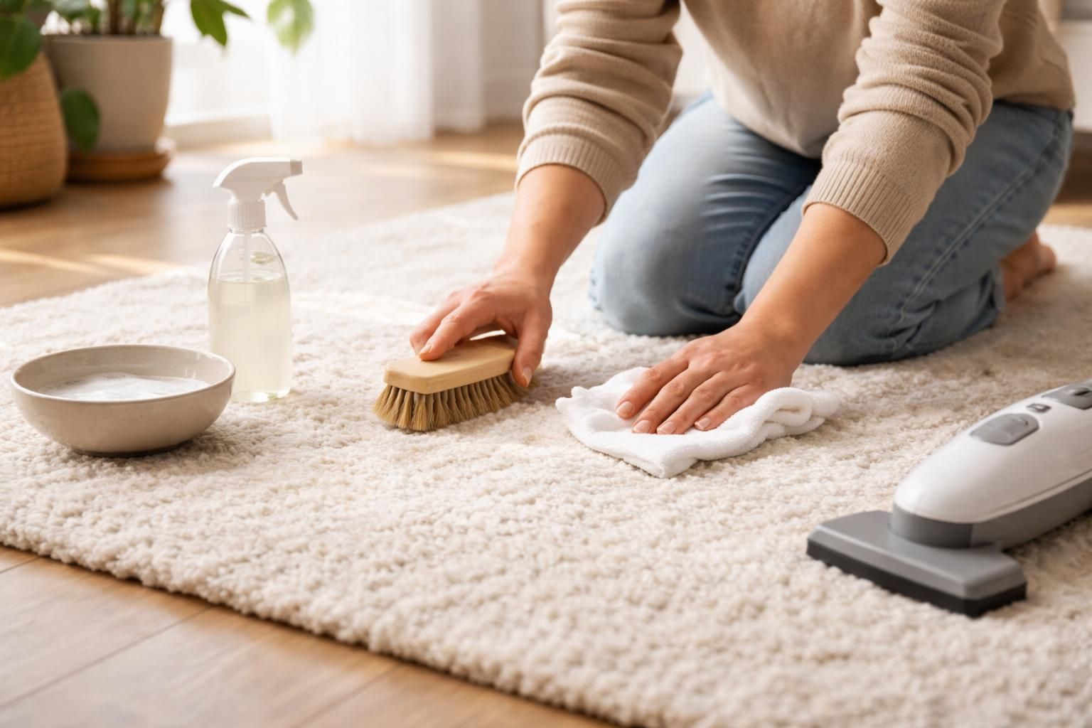 Nettoyer un tapis en laine : le guide pratique, sans feutrage