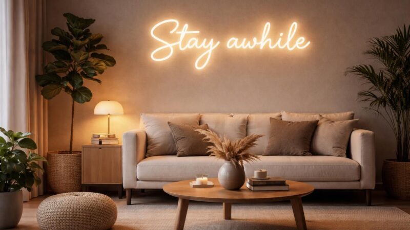 Phrase lumineuse : la tendance déco pour éclairer votre intérieur