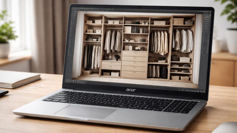 Rangement : concevoir un dressing sur PC portable Acer, au millimètre