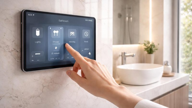 Salle de bain : organiser la circulation sur tablette tactile