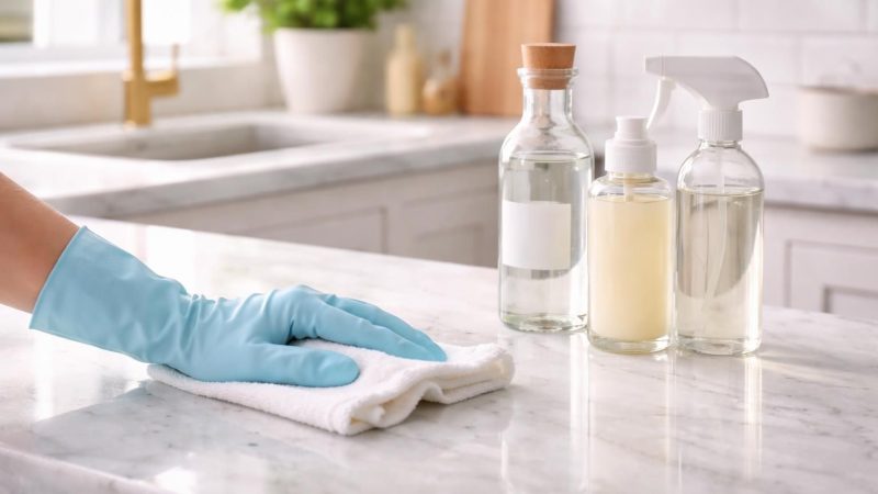 Comment nettoyer un marbre : produits sûrs et méthode
