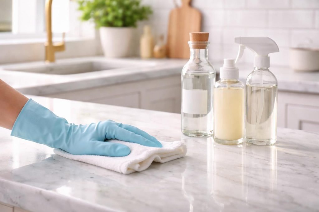 Comment nettoyer un marbre : produits sûrs et méthode