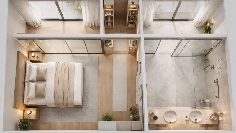 Plan d&rsquo;une suite parentale en enfilade : la tendance à adopter pour un design harmonieux