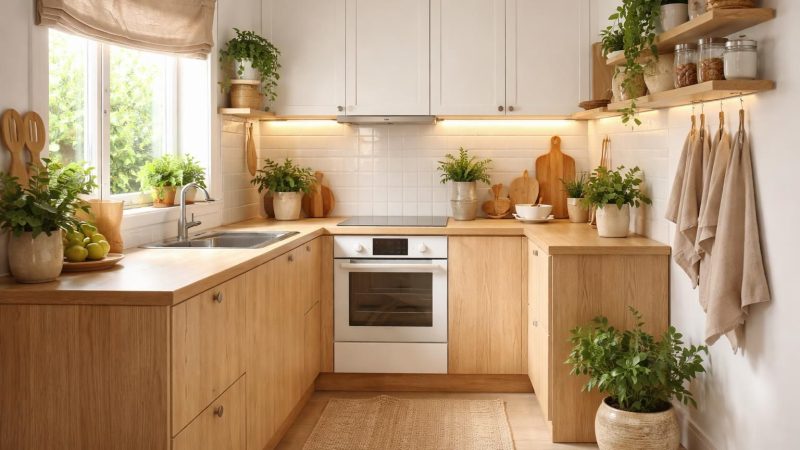 Réussir à créer une ambiance chaleureuse dans une cuisine Ikea pour petit espace