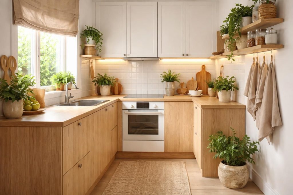 Réussir à créer une ambiance chaleureuse dans une cuisine Ikea pour petit espace